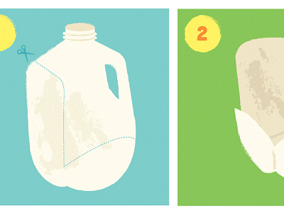 DIY Box Instructions design diy illustration instruction jug milk milk jug robin sheldon