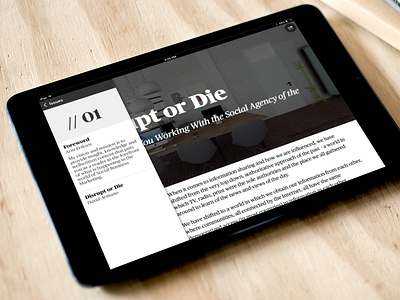 Rethink Magazine (with article menu) app ios magazine typeengine typography