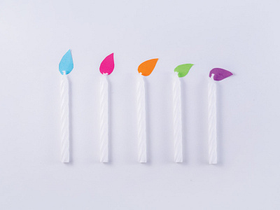 Candles analog birthday candles cut outs minimal minimalist photography