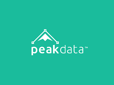 Peak Data clean data flat logo mountain peak point