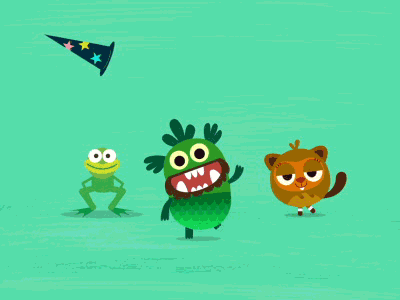 Monster Dance Gif dance frog hat monster squirrel teach