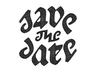 Save The Date Ambigram ambigram lettering script typography