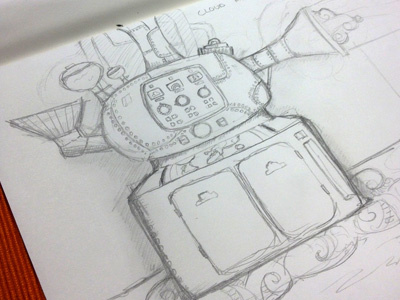 Concept sketch — cloud maker machine WIP cloud cloudmaker concept i am the cloud maker illustration machine sketch wip