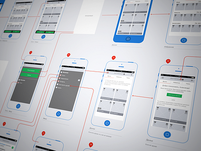 Wireframes app cuberto ios ios 7 iphone mockup sketches wireframes