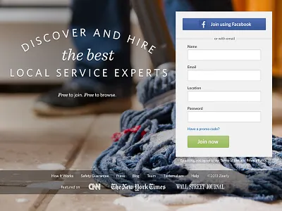 Join brand form signup typography