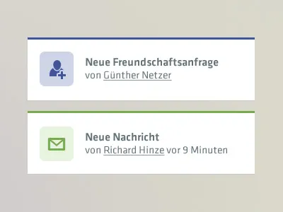 Notifications clean flat message notification simple ui
