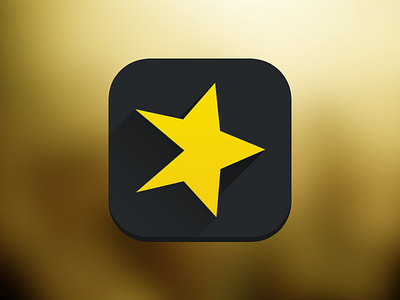 ios7 inspired Spreaker long shadow #2 app black flat icon ios7 logo long shadow play shadow spreaker star yellow