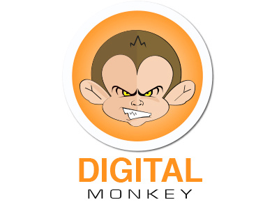 Digital Monkey animal brand character digital identity illustration logo monkey