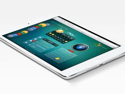 Intelligent Management System app calendar glass ios ipad ui weather