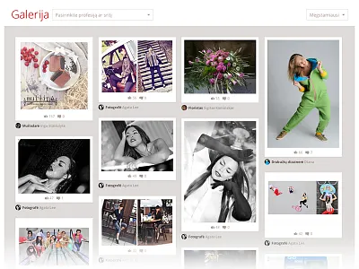 Versliukai.lt gallery page css gallery html infinite scroll javascript load on scroll masonry photos versliukai web design website