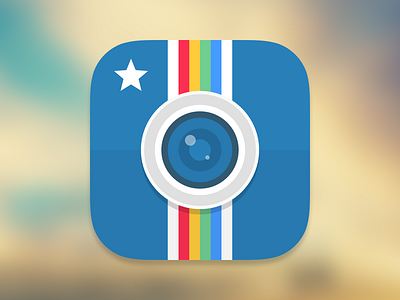 InstaEffects App Icon app blur camera clean flat icon insta instaeffects ios7 lens mobile redesign