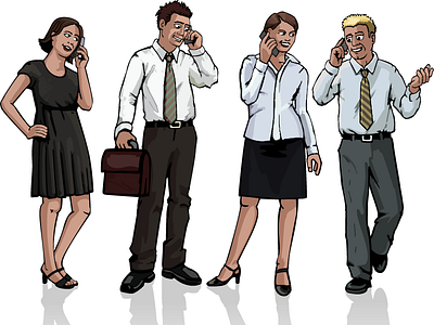 Business Phone art business illustration people phone