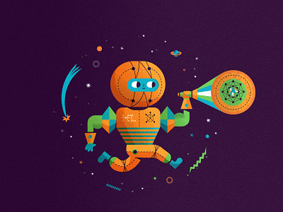 Amigo del espacio character galaxy space vector