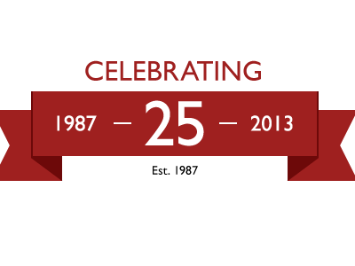 25 Years (test) 25 celebrations ribbon years