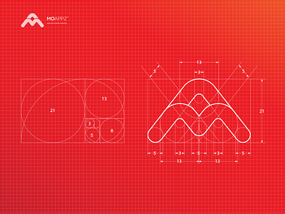 MOAPPZ redprints fibonacci golden ratio logo