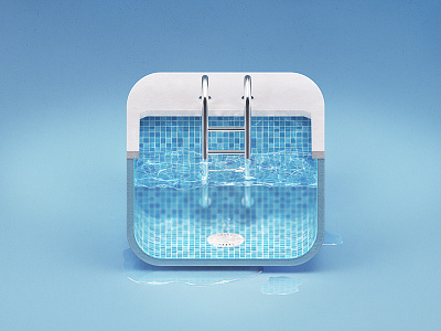 Pool iOS icon blue icon ios pool swimming water