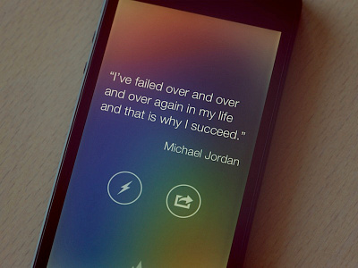 Quotes. Get Inspired app apps bg blur blurry color colors freebie ios ios7 iphone
