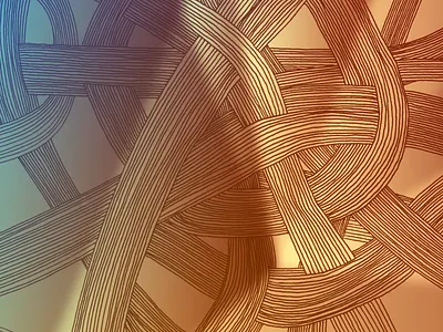 Woven detail #1 illustration ink lines pen
