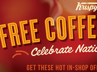 Krispy Kreme National Coffee Day coffee fall krispy kreme promotion steam typography warm