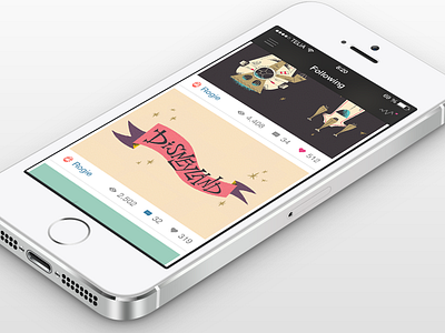 Dribbble App iOS7 2x @2x app dribbble dribbble app flat ios 7 ios7 retina