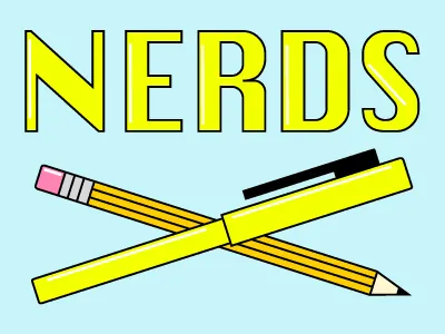 Nerdy flat illustration simple