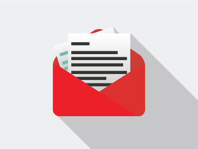 Letters email envelope letter mail shadow
