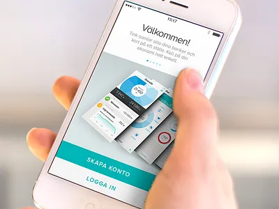 Tink - Welcome app economy finance flat intro iphone mobile ui