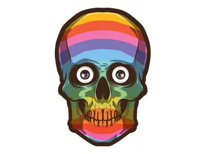 Colorskull color colorskull happy joy skull