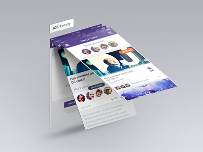 GateMe is almost iOS7 ready app clean design ios7 iphone mobile mockup ui