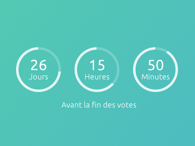 Circular minimal countdown circular countdown design flat green minimal ui website