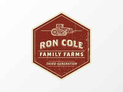 Ron Cole Family Farms v2 badge farm old tractor
