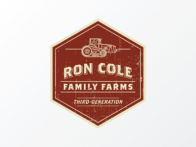 Ron Cole Family Farms v2 badge farm old tractor