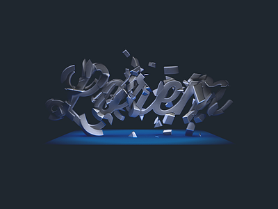 "Lorem" 3d blue lighting photoshop