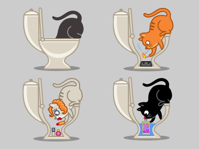 Secret Revealed cat drink icon iconka iphone makeup radio smoke toilet