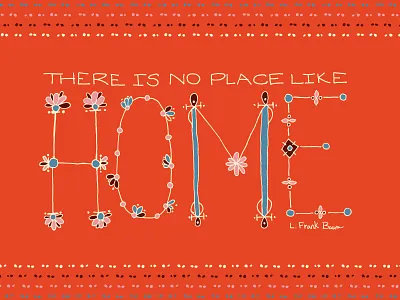 there is no place like home hand drawn type handdrawn wizard of oz