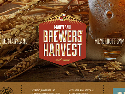 Maryland Brewers' Harvest beer grain logo texture web website