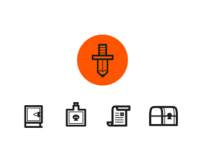 Harkinsart Iconography bill harkins billy harkins bold lines chyea harkinsart icons pencil sword sword
