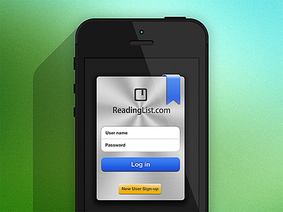 iPhone App - Login Screen app brushed metal iphone login screen