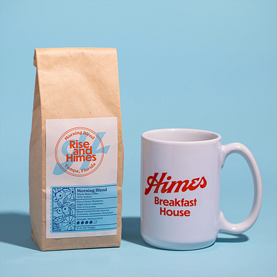 Himes Breakfast House Morning Blend Coffee animation brand brand assets branding breakfast coffee creative design gif graphic design identity illustration illustrator logo mug photography photoshop vector video