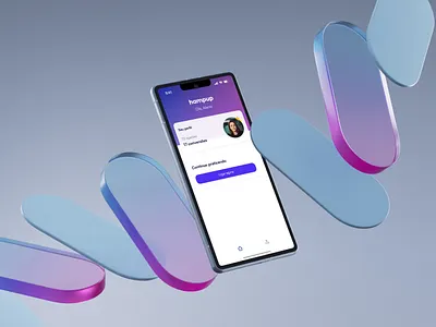 Hampup | Mobile first AI training system mobile mobile first saas ui ux design