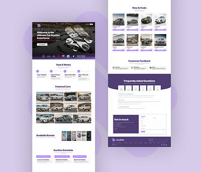 Automobile Auction: Landing page ecommerce websites figma figma to webflow flutterflow development framer high conversion landing pages landing page design landing pages plugin prototyping shopify ui uiux designs web applications web design webflow website development websites wireframing wix