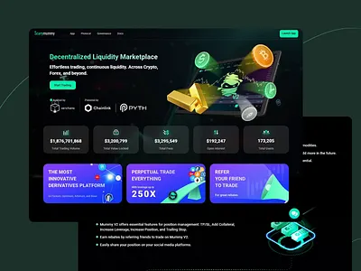 ScaryMummy- Web3 Finance Platform accessible website design blockchain crypto cryptocurrency dark theme defi finance finance dashboard finance website landing page marketplace modern ui platform trading ui design user experience user interface uxui uxui design web design