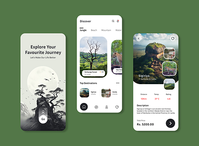 Travel App UI Design app design figma ui ui design ux design