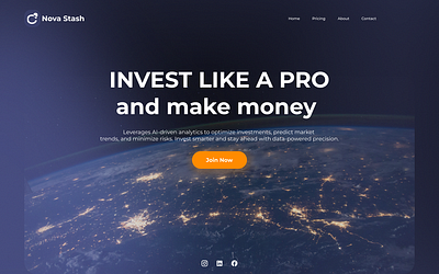 Crypto Investment Landing Page branding crypto investing ui