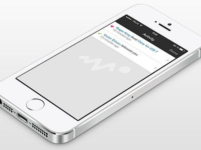 Dribbble for iOS 7 - Activity View 2x @2x activity activity view app dribbble dribbble app flat ios 7 ios7 retina