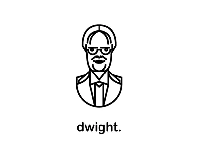 Dwight Pictogram dwight office pictogram pictogrammaton portrait