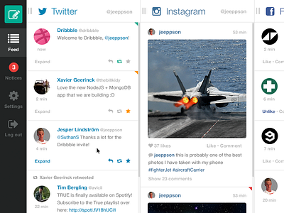 Feedient all in one facebook feedient instagram realtime social network twitter web web app