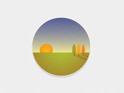 Autumn View autumn fall illustration landscape sunset