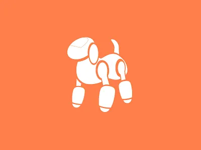 Dog Robot design icon robot