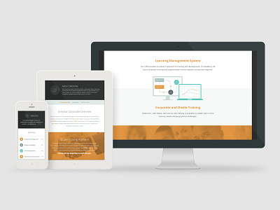 Responsive Design black clean flat grey icon infographics open sans orange responsive teal website white